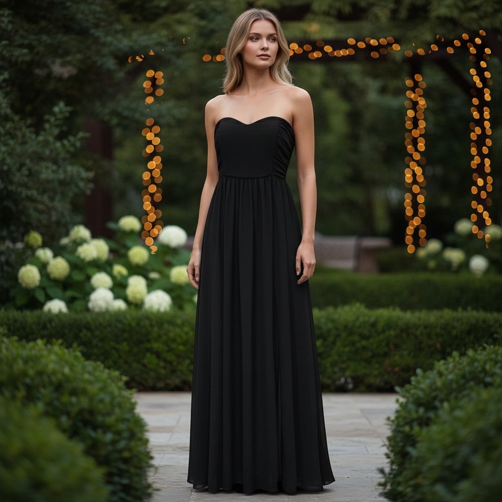 Womens Dress Strapless Long 1X Romantic Ethereal Dark Feminine Formal Holiday
